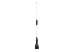 LARSEN - NMO150/450/758 17-3/4" BLACK TRI-BAND ANTENNA WITH SPRING FOR FREQUENCIES 150, 450 & 748 MHZ, 3 /4" NMO BASE MOUNT
