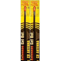 FIRESTIK - KW3-B 3 FOOT HEAVY DUTY TRIM TO TUNE 300 WATT TOP LOADED FIBERGLASS 5/8 WAVE CB ANTENNA WITH 3/8"X24" THREADED BASE IN BLACK