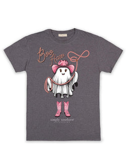 Boo Haw Ghost - Cowgirl - Adult T-Shirt (US, Alpha, X-Large, Regular, Regular, Iron Heather)