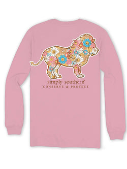 Track Lion - Happy Floral - Adult Long Sleeve Medium