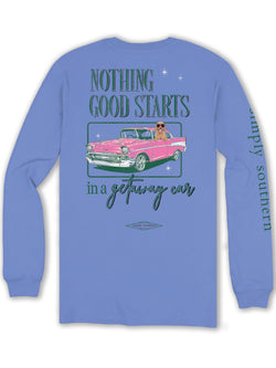 Nothing Good Starts in a Getaway Car - Classic Car - Dog - Adult Long Sleeve XX-Large