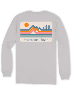 Merican Dude - Mountain Sun - Adult Long Sleeve X-Large