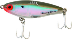 MirrOLure SW Heavy Dine 7/16oz 2.5'' Green/White/Sil Heavy Dine Sinking Twitchbait Green Bk/White/Silver 1pk