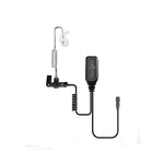 "Easy Connect" Replacement -EC Lapel microphone with PTT button & clear coiled cable transducer