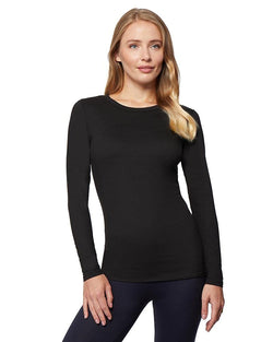 WOMEN'S LIGHTWEIGHT BASELAYER CREW TOP Black, X-Large