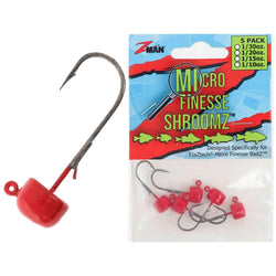 Z Man Micro Finesse ShroomZ 1/15oz Red 5pk Micro Finesse ShroomZ Red 5pk
