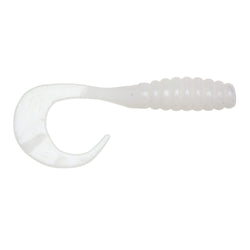 Yum Ribbontail Grub 3'' White 15pk Ribbontail Grub White 15pk