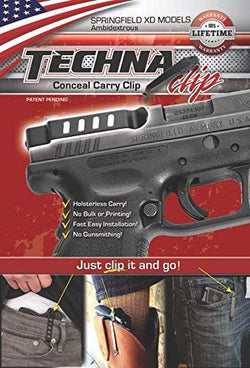 Techna Clip XDBA Conceal Carry Gun Belt Clip Black Carbon Fiber Belt Mount for SA XD Ambidextrous
