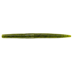 Yum YDG5BK08-30 Dinger Soft Plastic Worm 5", Green Pumpkin, 30/Bag