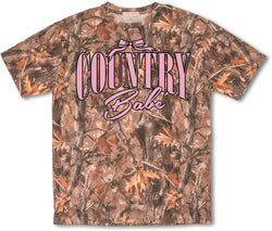 Country Babe - Pink Bow - Camo - Adult T-Shirt (US, Alpha, X-Large, Regular, Regular, Camo)