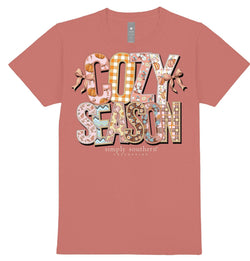 Cozy Season - Pumpkins - Plaid - Bows - Youth T-Shirt (US, Alpha, Medium, Regular, Youth, Maple)
