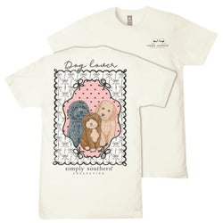 Simply Southern Dog Lover - Black Bows - Youth T-Shirt (US, Alpha, Large, Regular, Youth, Oyster)