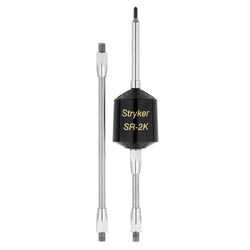 STRYKER SR2K 3,600 WATT WIDE BAND 26-30 MHZ ANTENNA WITH 5" AND 10" STAINLESS STEEL MAST