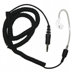 3.5mm threaded connector - Listen only SHORT clear tube with barrell speaker, one medium Fin Ultra Ambi ear tip