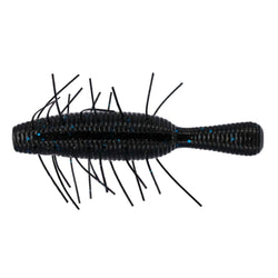 Yamamoto Fuzzy Nuki 3.5'' Blk w/LG Blue Flk 4pk Fuzzy Nuki Black w/LG Blue Flk 4pk