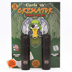CARLSON’S Choke Tubes 12 Gauge for Remington Pro Bore [ 2 Pack | Mid Range & Long Range ] Blued Steel | Cremator Non-Ported Waterfowl Choke Tube | Made in USA