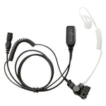 "Easy Connect" Replacement -EC Lapel microphone with PTT button & clear coiled cable transducer
