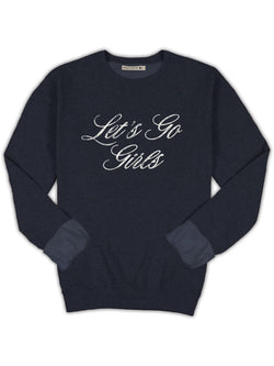 Let's Go Girls Design, Slate Gray, Adult Crew Neck Sweatshirt (US, Alpha, X-Small, Small, Regular, Regular, Slate Gray)