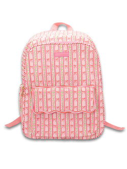 Simply Southern Blush Stripe Quilted Backpack With Piping