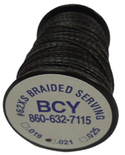 BCY 62XS Braided Center Serving Black .021 75 yds.