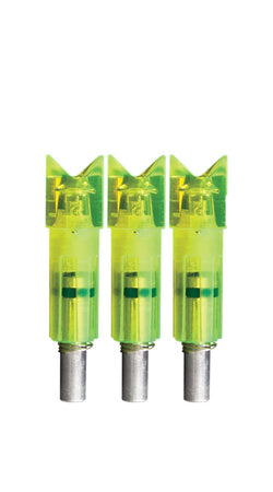 Lumenok Crossbow Nocks Green Moon Gold Tip 3 pk.
