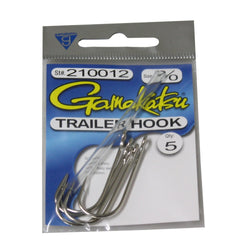 Gamakatsu Trailer Hook 1/0 Nickel 5pk Trailer Hook Nickel 5pk