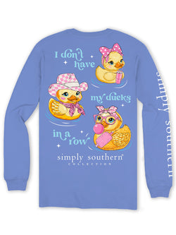 Women's Relaxed-Fit Long Sleeve T-Shirt | I Don't Have My Ducks in A Row | Preppy and Stylish Womens T-Shirt, Small