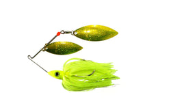 Nichols Pulsator Metal Flake 3/8oz Transparent Chartreuse Pulsator Metal Flake Spinnerbait Transparent Chartreuse 1pk