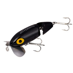 ARBOGAST JITTERBUG 3/8 OZ 3 1/2 JTD BLACK MFG# G62002