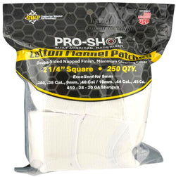 COTTON CLEANING PATCH 2-1/4" SQ .38 45CAL 250/CT