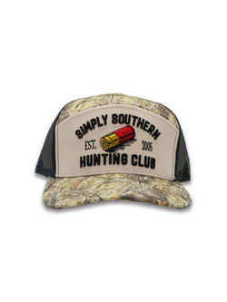 Simply Southern Mens Camo Bullet Hat with Black Mesh Back