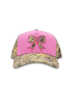 Simply Southern Womens Camo & Pink Bow Hat
