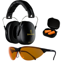 BRO RANGE KIT ADULT BLK EAR MUFFS PLUGS & GLASSE