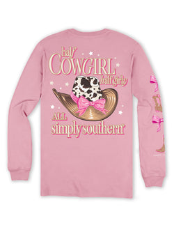 Women's Relaxed-Fit Long Sleeve T-Shirt | Half Cowgirl Half Girly | Preppy and Stylish Women's T-Shirt, X-Large