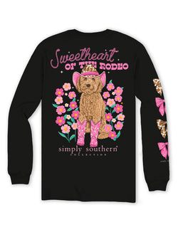 Women's Relaxed-Fit Long Sleeve T-Shirt | Sweetheart of The Rodeo | Preppy and Stylish Women's T-Shirt, Large