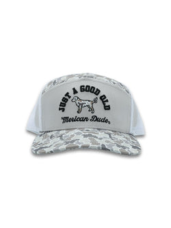 Simply Southern Mens Grey CamoDog Baseball Hat with White Mesh Back