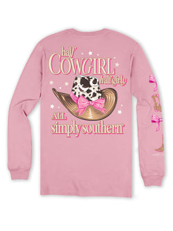 Women's Relaxed-Fit Long Sleeve T-Shirt | Half Cowgirl Half Girly | Preppy and Stylish Women's T-Shirt, Medium