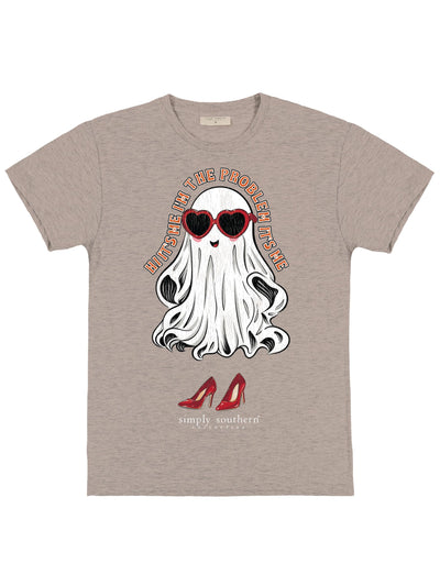 Hi It's Me I'm The Problem It's Me - Ghost - Adult T-Shirt (US, Alpha, Small, Regular, Regular, Oat Heather)