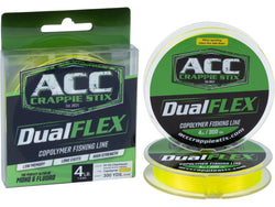ACC Crappie DualFlex Co-Poly, 300 yd Chartreuse 4 lb, DualFlex Co-Polymer, Chartreuse, 1pk
