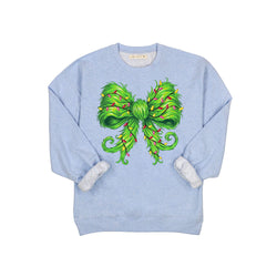 Green Bow Christmas Crew SweatshirtXS-S