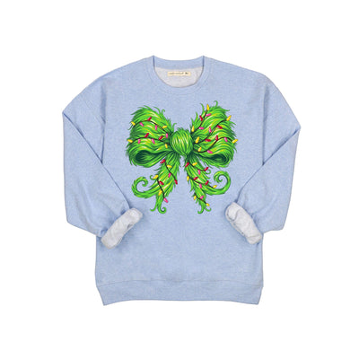 Green Bow Christmas Crew SweatshirtXS-S