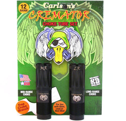 Carlsons Choke Tubes 12 Gauge for Winchester - Browning Inv - Moss 500 [ 2 Pack | Mid Range & Long Range ] Blued Steel | Cremator Non-Ported Waterfowl Choke Tube | Made in USA