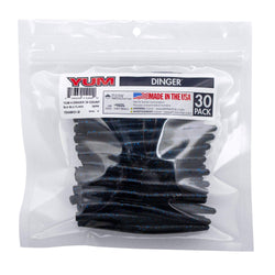 YUM DINGER 4" 30PK BLK BLU FLK