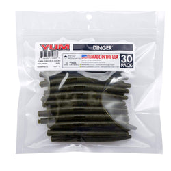 Yum YDG4BK08-30 4" Dinger 30 Count Dingers Green Pumpkin 4"