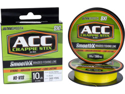 ACC Crappie SmoothX Braid 300 yd Yellow 10 lb SmoothX Braid Yellow 1pk