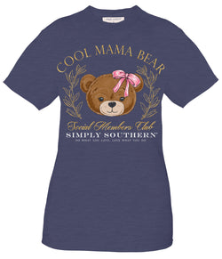 Simply Southern Women's Relaxed-Fit Short Sleeve T-Shirt | Cool Mama Bear | Preppy and Stylish Women’s T-Shirt, XX-Large