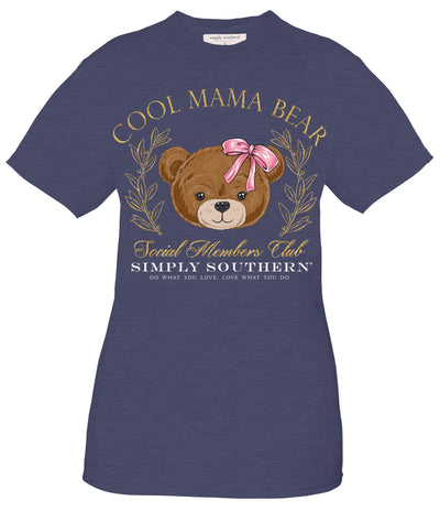 Simply Southern Women's Relaxed-Fit Short Sleeve T-Shirt | Cool Mama Bear | Preppy and Stylish Women’s T-Shirt, XX-Large
