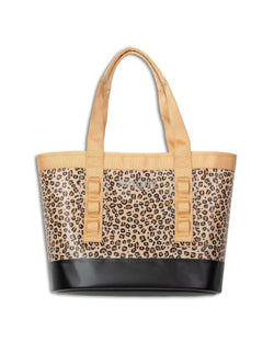 Simply Southern Water Resistant Tough Tote Bag, Perfect for Beach, Pool, Outdoor, Everyday Use (Leopard)