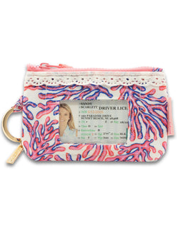 Simply Southern Coral Lace ID Wallet