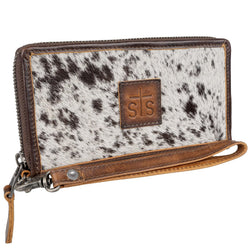 STS Ranchwear Women's Vaquero Bifold STS-64308 Western Zip Around Closure Leather Wallet w/ 8 Card Slots, Cowhide/Tan, 7.5" W x 4" H